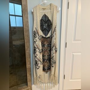 Long sweater cardigan
